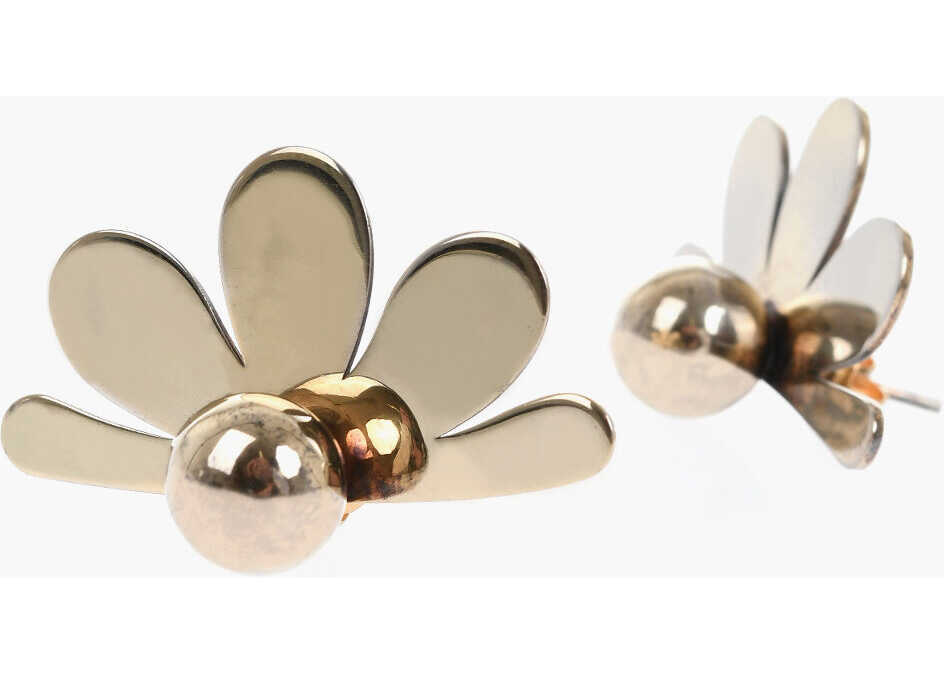 Cercei SIMONE ROCHA Golden Effect Metal Earrings With Floral Design Gold Femei (BM 19476650) 1