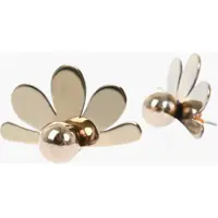 Cercei SIMONE ROCHA Golden Effect Metal Earrings With Floral Design
