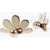 SIMONE ROCHA Golden Effect Metal Earrings With Floral Design Gold