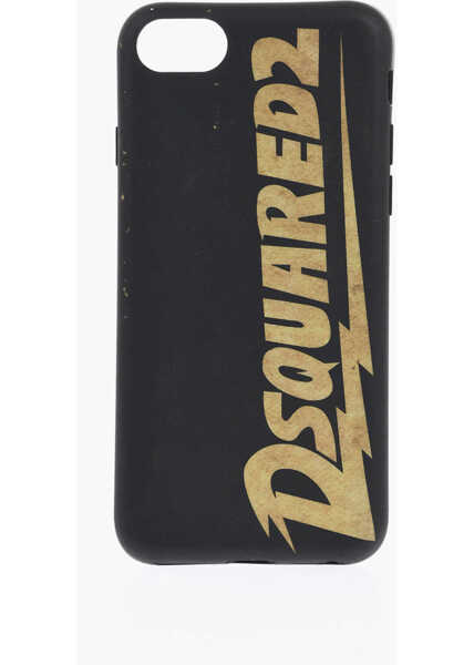 Huse mobil & tablete DSQUARED2 Logoed Flash Iphone 8 Plus Case Black Barbati (BM 19476665) 1