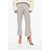 AVENUE MONTAIGNE High Waist Striped Pants White
