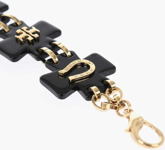 Bratari Tory Burch Two-Tone Til Sim Slover Bracelet With Golden Details Black Femei (BM 19476695) 3