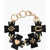 Tory Burch Two-Tone Til Sim Slover Bracelet With Golden Details Black