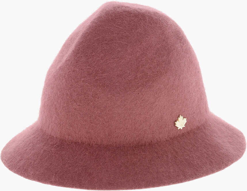 Caciuli DSQUARED2 Felt Cloche Hat With Metal Detail Pink Barbati (BM 19476701) 1