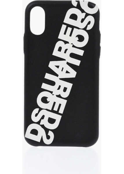 Huse mobil & tablete DSQUARED2 Logoed Eco-Leather Iphone X Case Black Barbati (BM 19476719) 1
