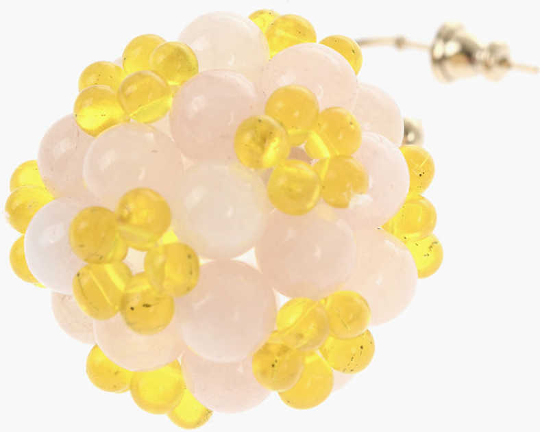 Cercei SIMONE ROCHA Single Drop Earring Made Of Two-Tone Beads With A Floral Des Pink Femei (BM 19476776) 2