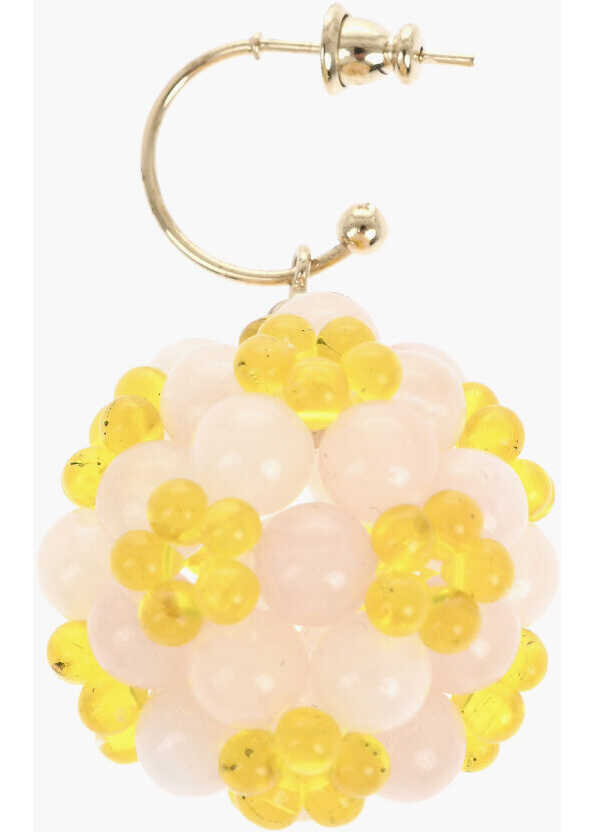 Cercei SIMONE ROCHA Single Drop Earring Made Of Two-Tone Beads With A Floral Des Pink Femei (BM 19476776) 1