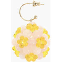 Cercei SIMONE ROCHA Single Drop Earring Made Of Two-Tone Beads With A Floral Des