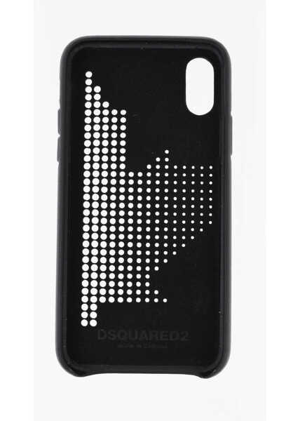 Huse mobil & tablete DSQUARED2 Iphone X Case With Perforated Detail Black Barbati (BM 19476782) 2