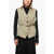 Bottega Veneta District Check Wool Vest With Drawstring Yellow