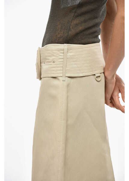 Fuste lungi Burberry Wrap Midi Skirt With Maxi Belt Beige Femei (BM 19476794) 2