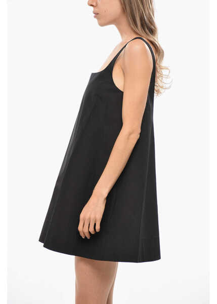 Rochii scurte WARDROBE.NYC Bare Back Flared Minidress Black Femei (BM 19476800) 2