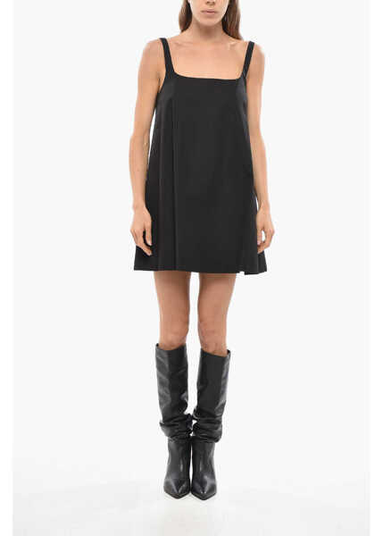 Rochii scurte WARDROBE.NYC Bare Back Flared Minidress Black Femei (BM 19476800) 1