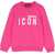 DSQUARED2 Brushed Cotton Icon Crew Neck Sweatshirt Pink