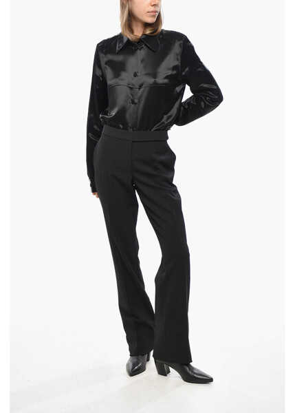 Pantaloni office Stella McCartney Stretch Wool Slim Fit Pants Black Femei (BM 19476812) 3