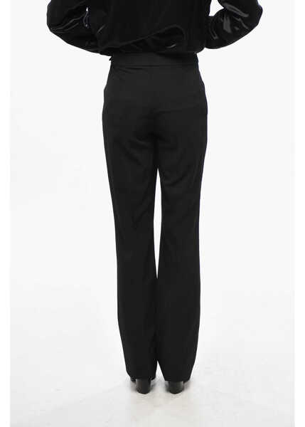 Pantaloni office Stella McCartney Stretch Wool Slim Fit Pants Black Femei (BM 19476812) 4