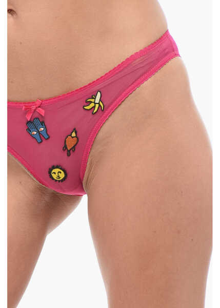 Lenjerie intima DSQUARED2 Mesh Slip With Patch Details Pink Femei (BM 19476815) 3