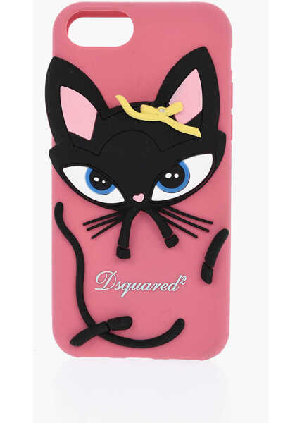 Huse mobil & tablete DSQUARED2 Silicone Black Cat Iphone 8 Plus Case Pink Barbati (BM 19476821) 1