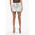 Alessandra Rich Denim Miniskirt With Studs Light Blue
