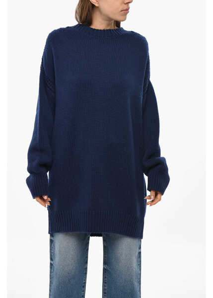 Pulovere SA SU PHI Cashmere Crew-Neck Sweater Blue Femei (BM 19476830) 1