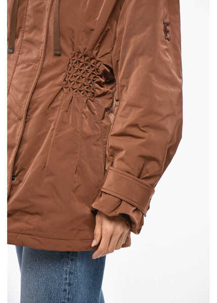 Jachete Ermanno Scervino Nylon Slim Fit Jacket With Hood Brown Femei (BM 19476833) 2