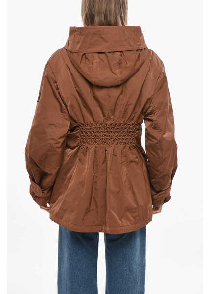 Jachete Ermanno Scervino Nylon Slim Fit Jacket With Hood Brown Femei (BM 19476833) 3