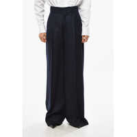 Pantaloni casual SA SU PHI Pinstriped Wool Bogart Palazzo Pants