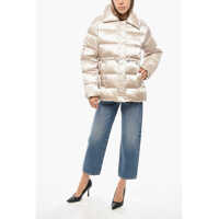 Jachete Calvin Klein Dama - Jachete Calvin Klein Quilted Jacket With Drawstringed Waist Beige Femei (BM 19476860) - B-mall.ro
