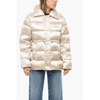 Jachete Quilted Jacket With Drawstringed Waist Femei