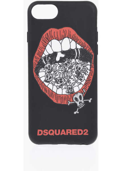 Huse mobil & tablete DSQUARED2 Logoed Open Mouth Iphone 8 Plus Case Black Barbati (BM 19476878) 1