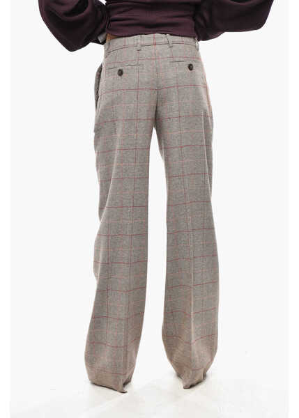 Pantaloni office FORTELA Cotton And Wool Blend District Check Juliana Pants Beige Femei (BM 19476884) 3