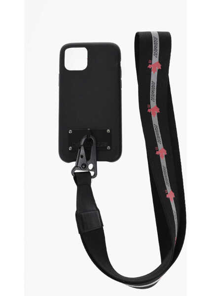Huse mobil & tablete DSQUARED2 Iphone 11 Pro Case With Neck Strap Black Barbati (BM 19476890) 1