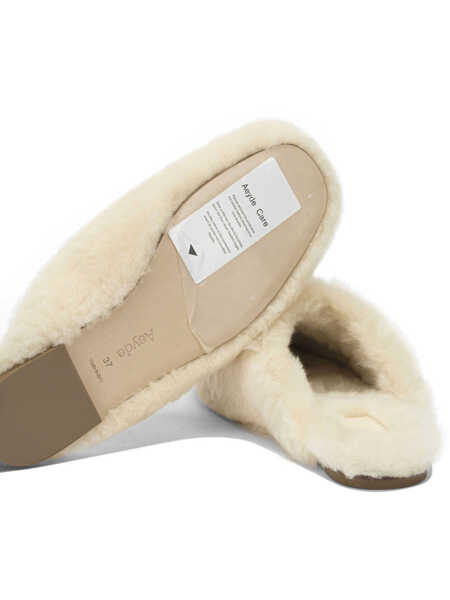 Mocasini AEYDE Rega slippers in shearling White Femei (BM 19477119) 5