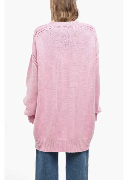 Pulovere SA SU PHI Cashmere Crew-Neck Sweater Pink Femei (BM 19477973) 3