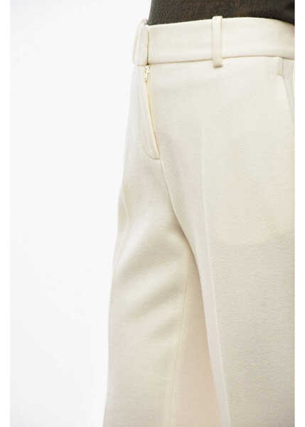 Pantaloni casual Ermanno Scervino Wool Cloth Chinos Pants White Femei (BM 19477976) 2