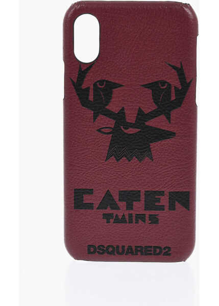 Huse mobil & tablete DSQUARED2 Textured Eco-Leather Iphone X Case Red Barbati (BM 19477988) 1