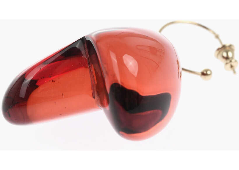 Cercei SIMONE ROCHA Single Earring With Heart-Shaped Pendant Red Femei (BM 19477991) 3