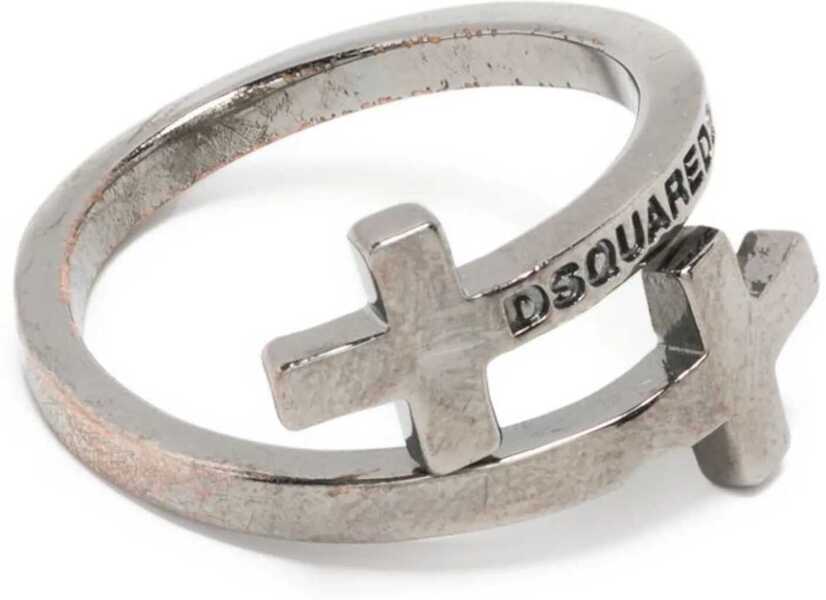 Inele DSQUARED2 Brass Jesus Ring Silver Barbati (BM 19477997) 1