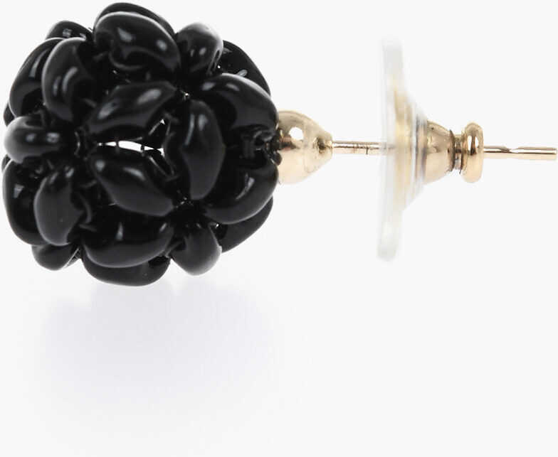 Cercei SIMONE ROCHA Stud Earrings With Round Floral Effect Design Black Femei (BM 19478000) 2