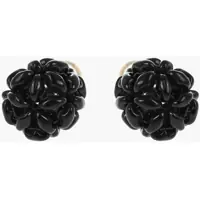 Cercei SIMONE ROCHA Stud Earrings With Round Floral Effect Design