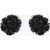 SIMONE ROCHA Stud Earrings With Round Floral Effect Design Black