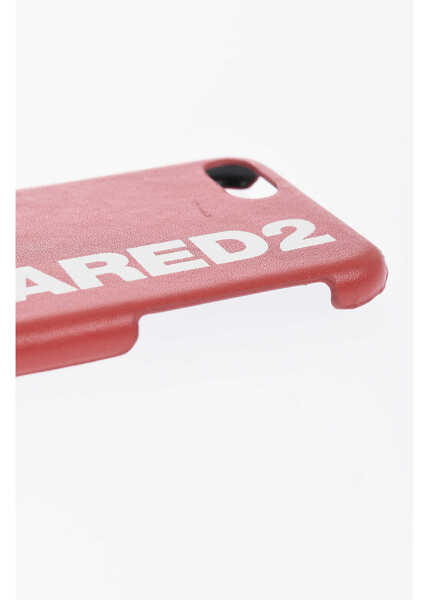 Huse mobil & tablete DSQUARED2 Eco-Leather Iphone 8 Plus Case With Logo Red Barbati (BM 19478012) 3