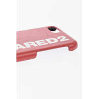 Huse mobil & tablete pentru Barbati - Huse mobil & tablete DSQUARED2 Eco-Leather Iphone 8 Plus Case With Logo Red Barbati (BM 19478012) - B-mall.ro