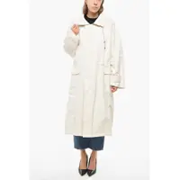 Geci Parka Dama - Geci Parka AURALEE Cotton Blend Parka Jacket With Drawstringed Waist Beige Femei (BM 19478015) - B-mall.ro