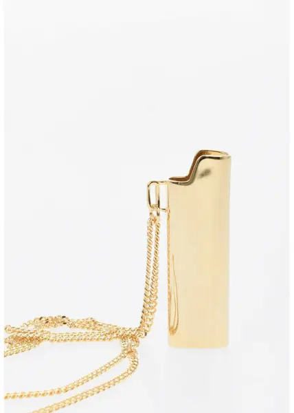 Coliere AMBUSH Golden Effect Metal Chain Necklace With Lighter Case Pendant Gold Barbati (BM 19478027) 2