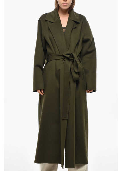 Paltoane SA SU PHI Cashmere Blend Caroline Coat With Belt Military Green Femei (BM 19478036) 1