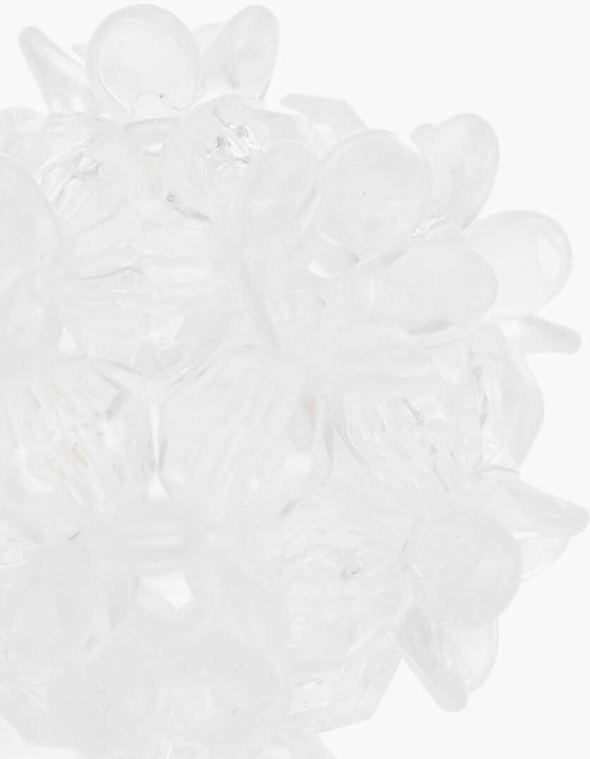 Cercei SIMONE ROCHA Single Earring With Clear Floral Design Pendant White Femei (BM 19478042) 2