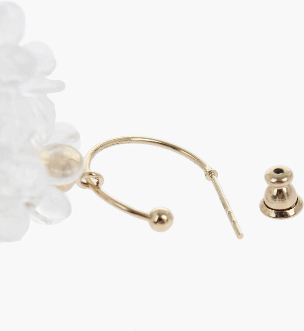 Cercei SIMONE ROCHA Single Earring With Clear Floral Design Pendant White Femei (BM 19478042) 3