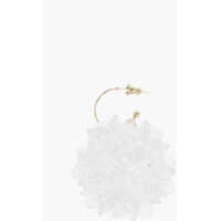 Cercei SIMONE ROCHA Single Earring With Clear Floral Design Pendant