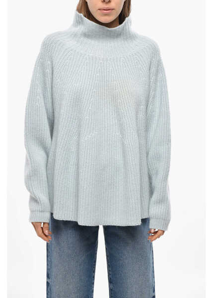 Pulovere Allude Solid Color Cashmere Turtleneck Sweater Blue Femei (BM 19478063) 1